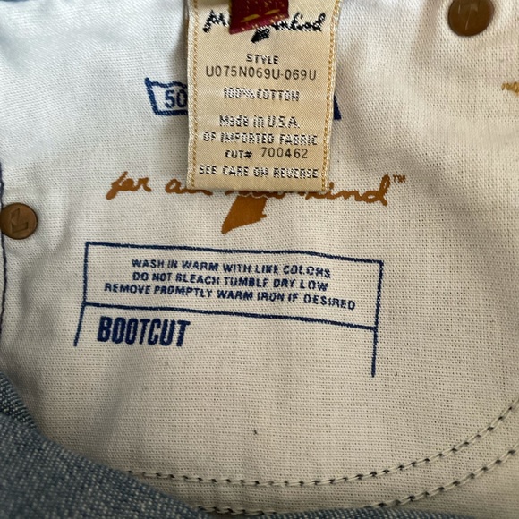 7 for All Mankind Blue Bootcut Lightwash Jeans - Size 28 - Picture 10 of 11